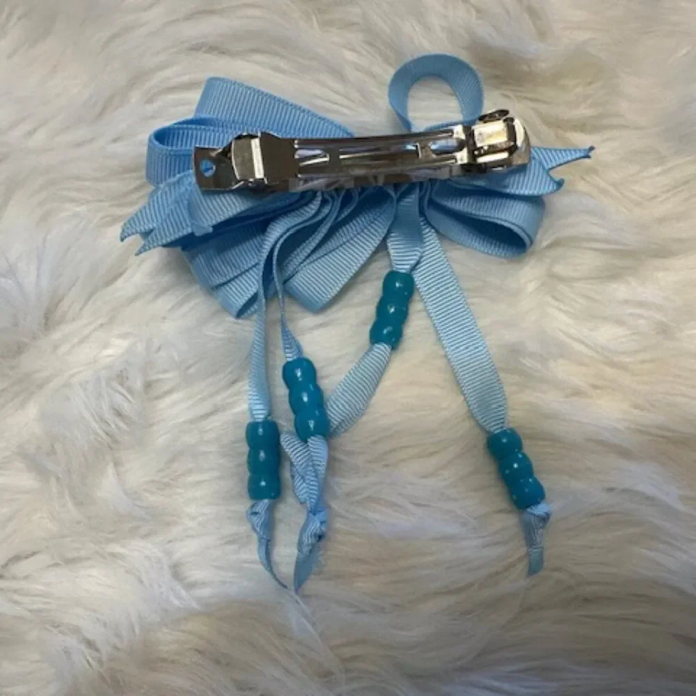 *****  Bundle (3) of Loopy Bow on Spring Barrette     5B8092  Handmade NWT Bouti
